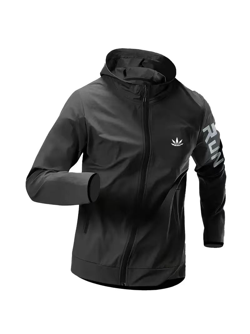 Outdoor Sport Waterproof Jacket - Chaqueta Cortavientos con Capucha para Hombre,