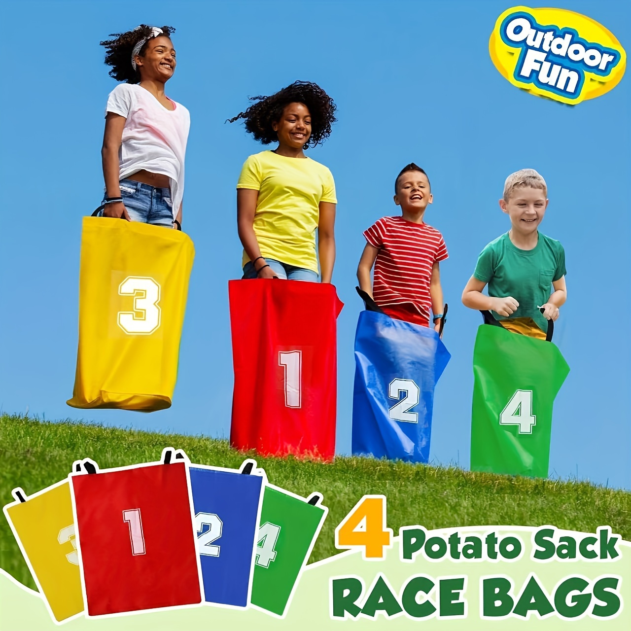 Outdoor Sport Bag - 4 Bolsas de Lona Resistentes para