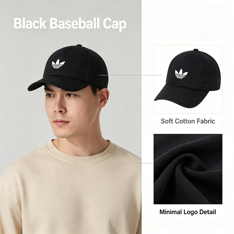 Gorra de béisbol negra Adidas  - Outdoor Sport Logo reseña y precio